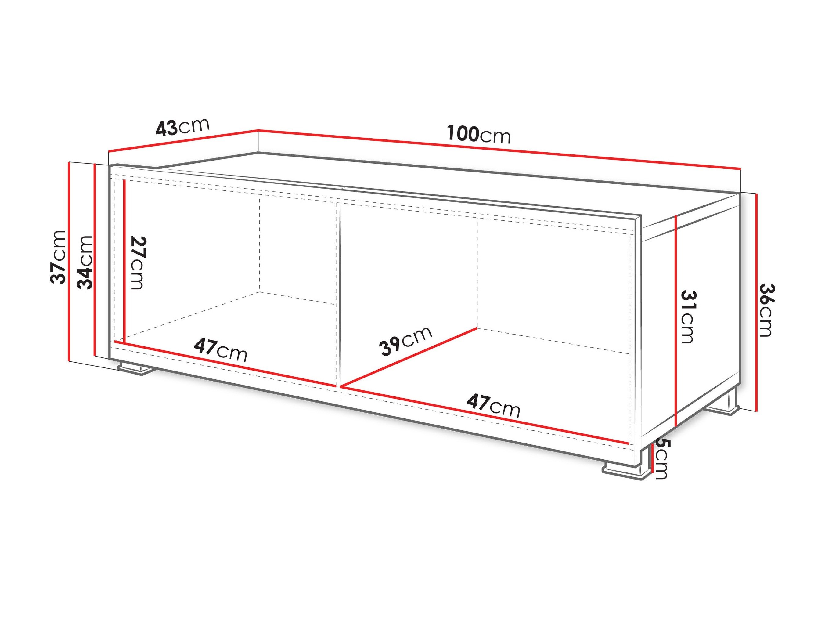 Meuble TV Remus I (Blanc + Blanc brillant)