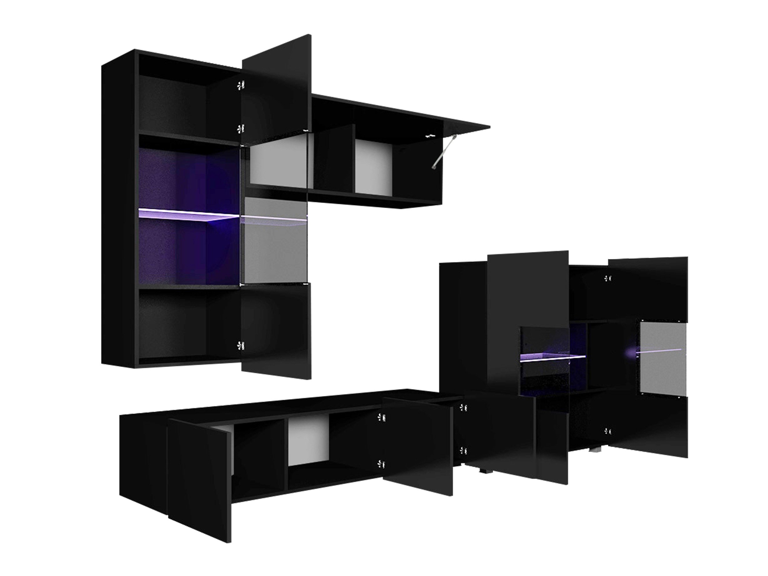 Ensemble de salon Remus III (Blanc + Blanc brillant)