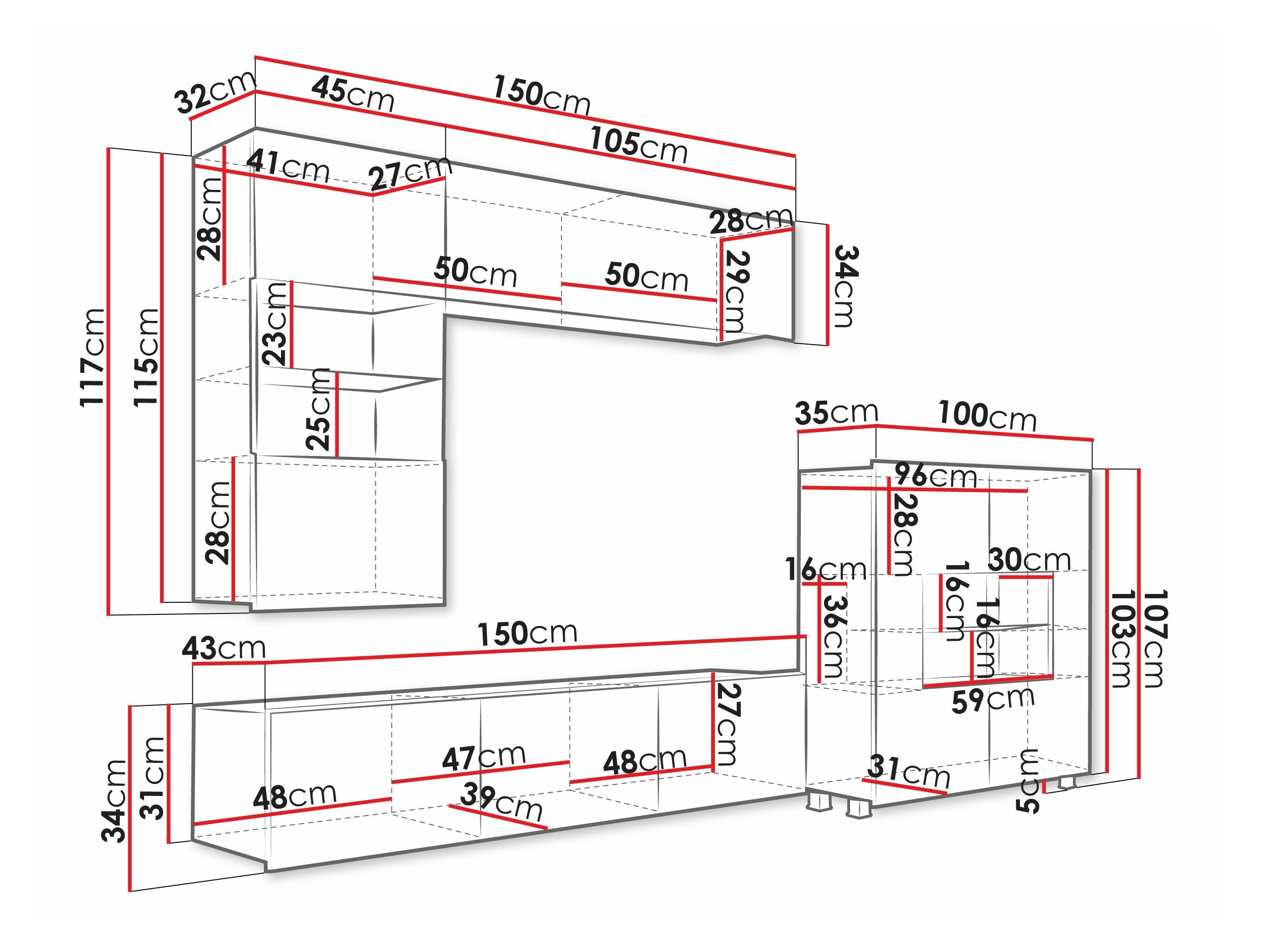Ensemble de salon Remus III (Chêne doré)