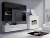 Ensemble de salon Remus III (Noir + Noir brillant + Blanc + Blanc brillant)
