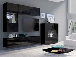 Ensemble de salon Remus III (Noir + Noir brillant)