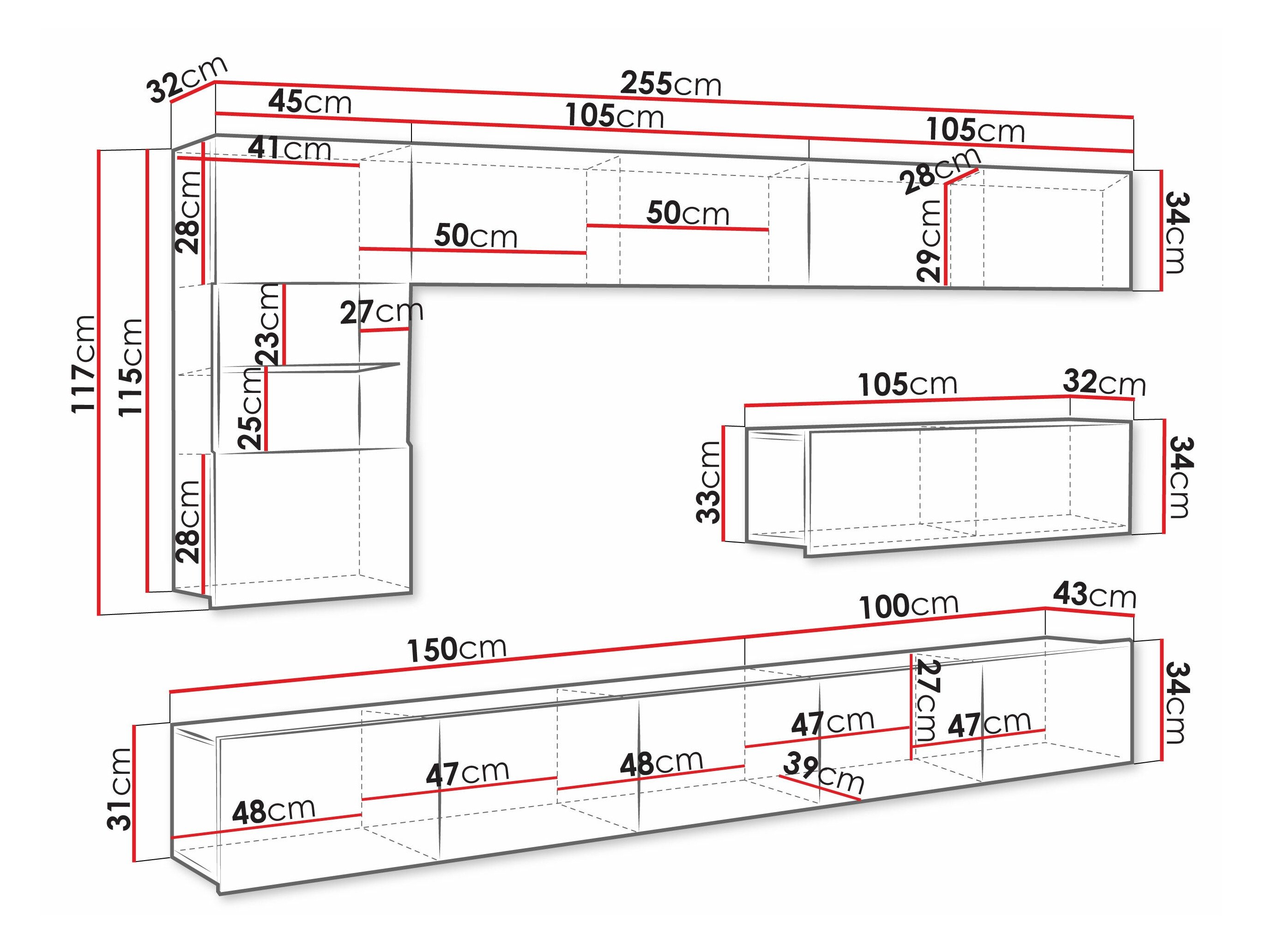 Ensemble de salon Remus IV (Chêne doré)