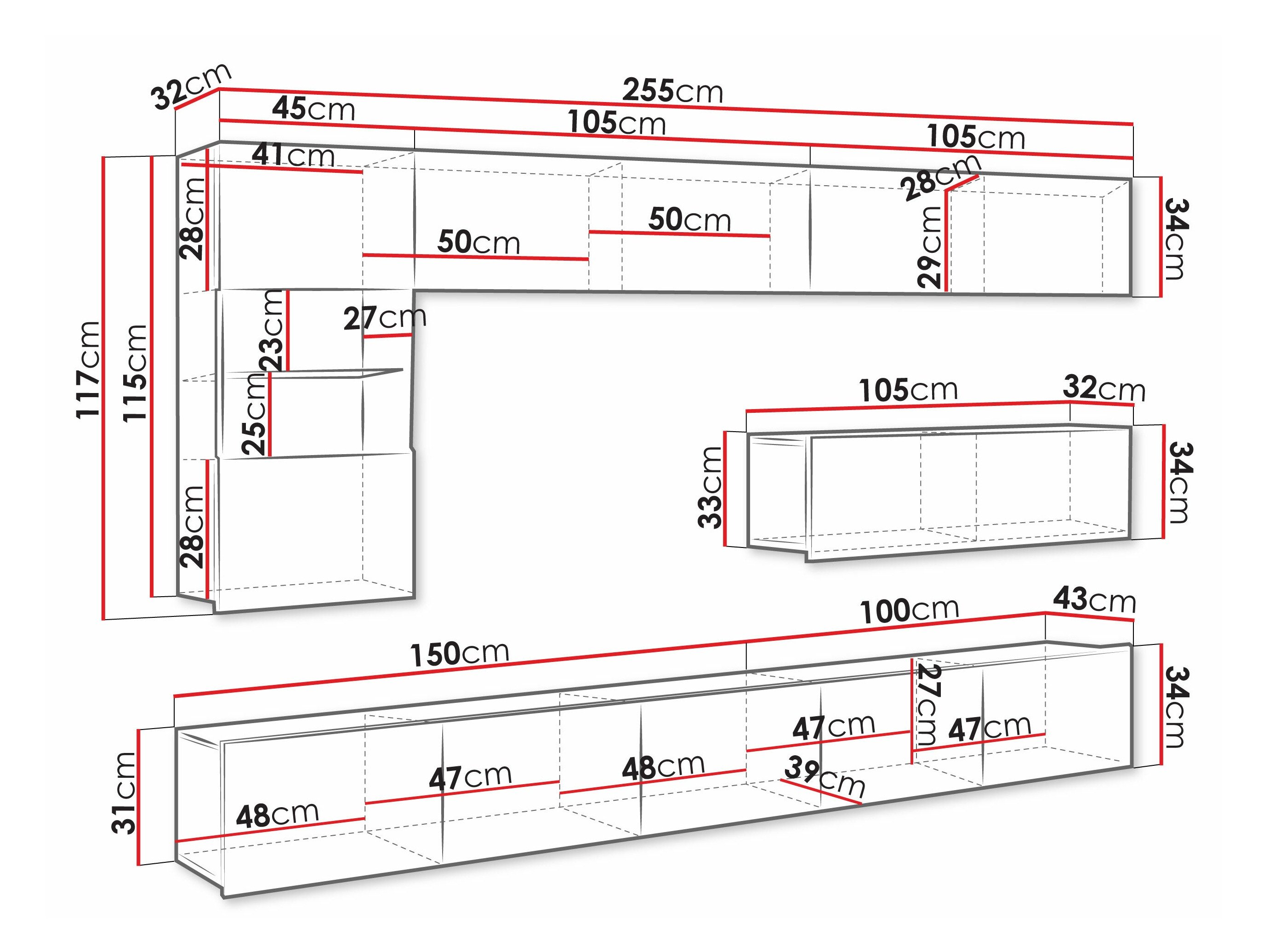 Ensemble de salon Remus IV (Chêne doré)