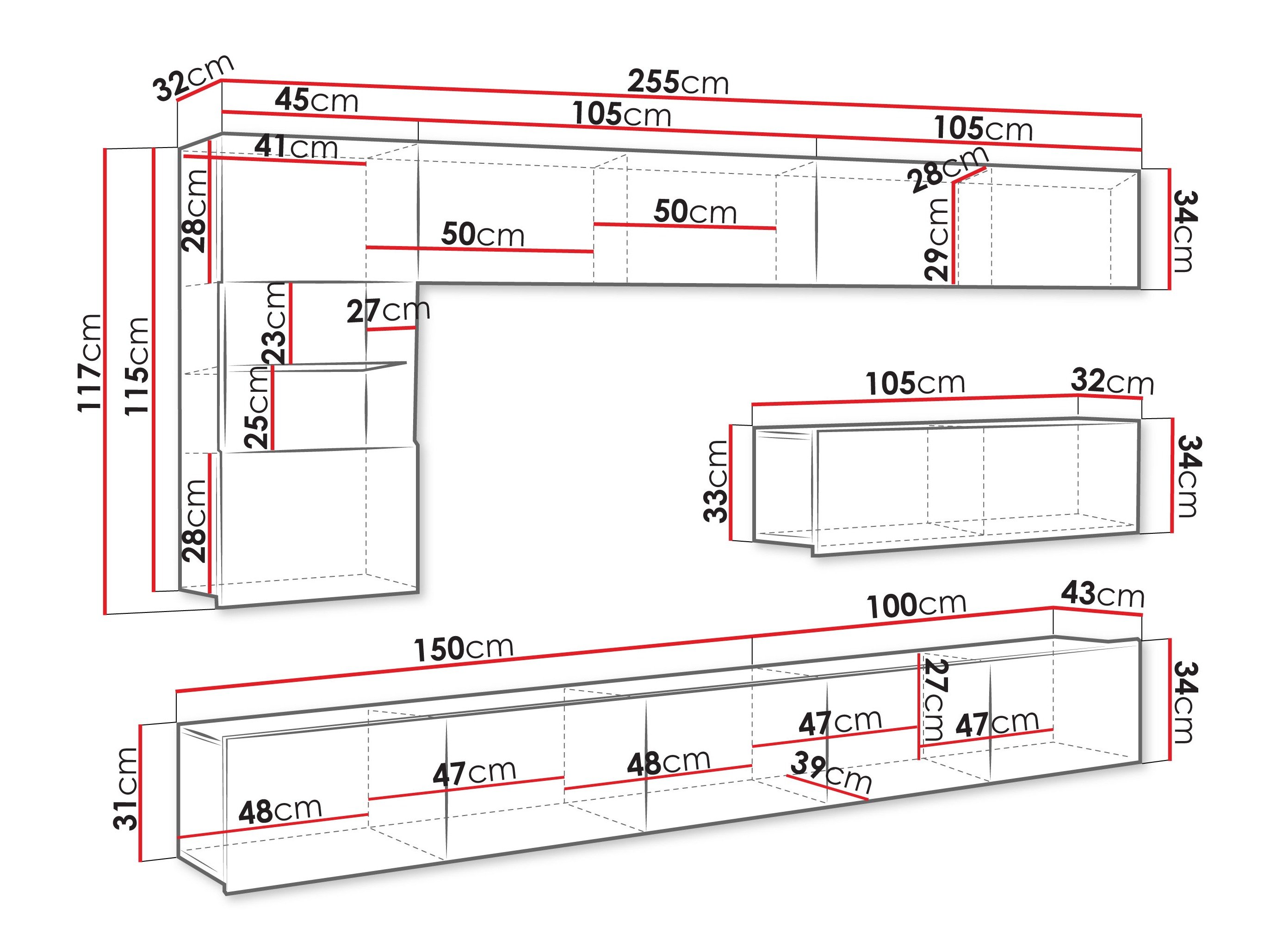Ensemble de salon Remus IV (Noyer)