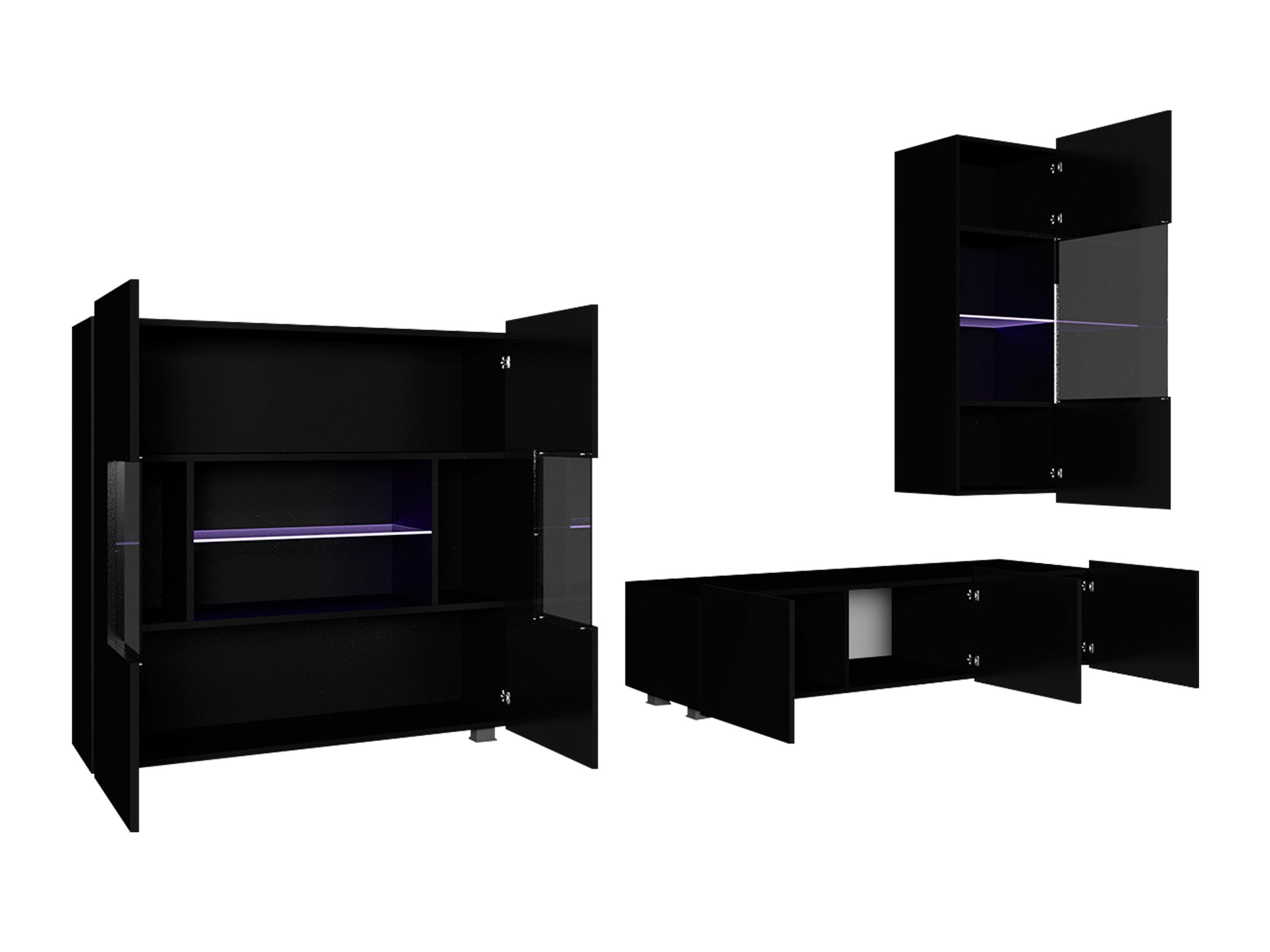 Ensemble de salon Remus VII (Blanc + Blanc brillant)