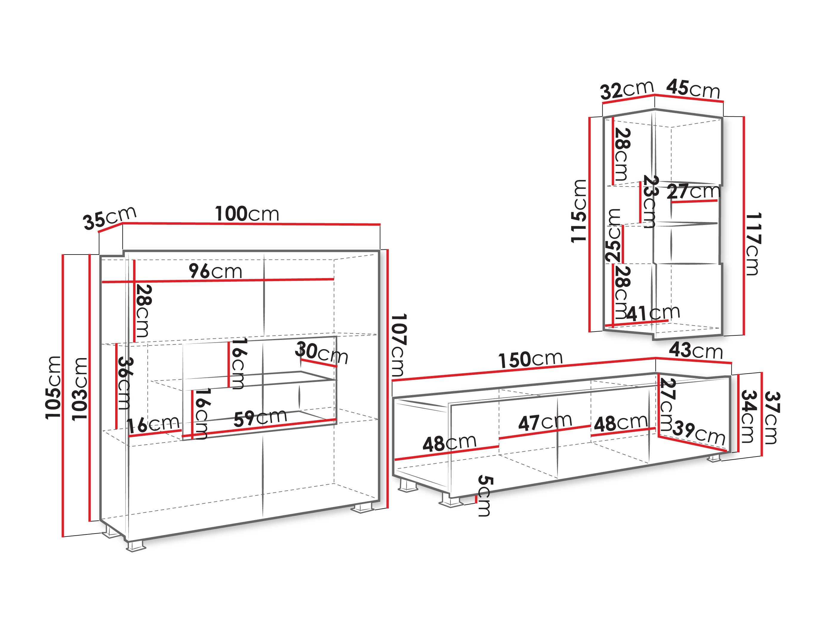 Ensemble de salon Remus VII (Noyer)