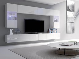 Ensemble de salon Remus I (Blanc + Blanc brillant)