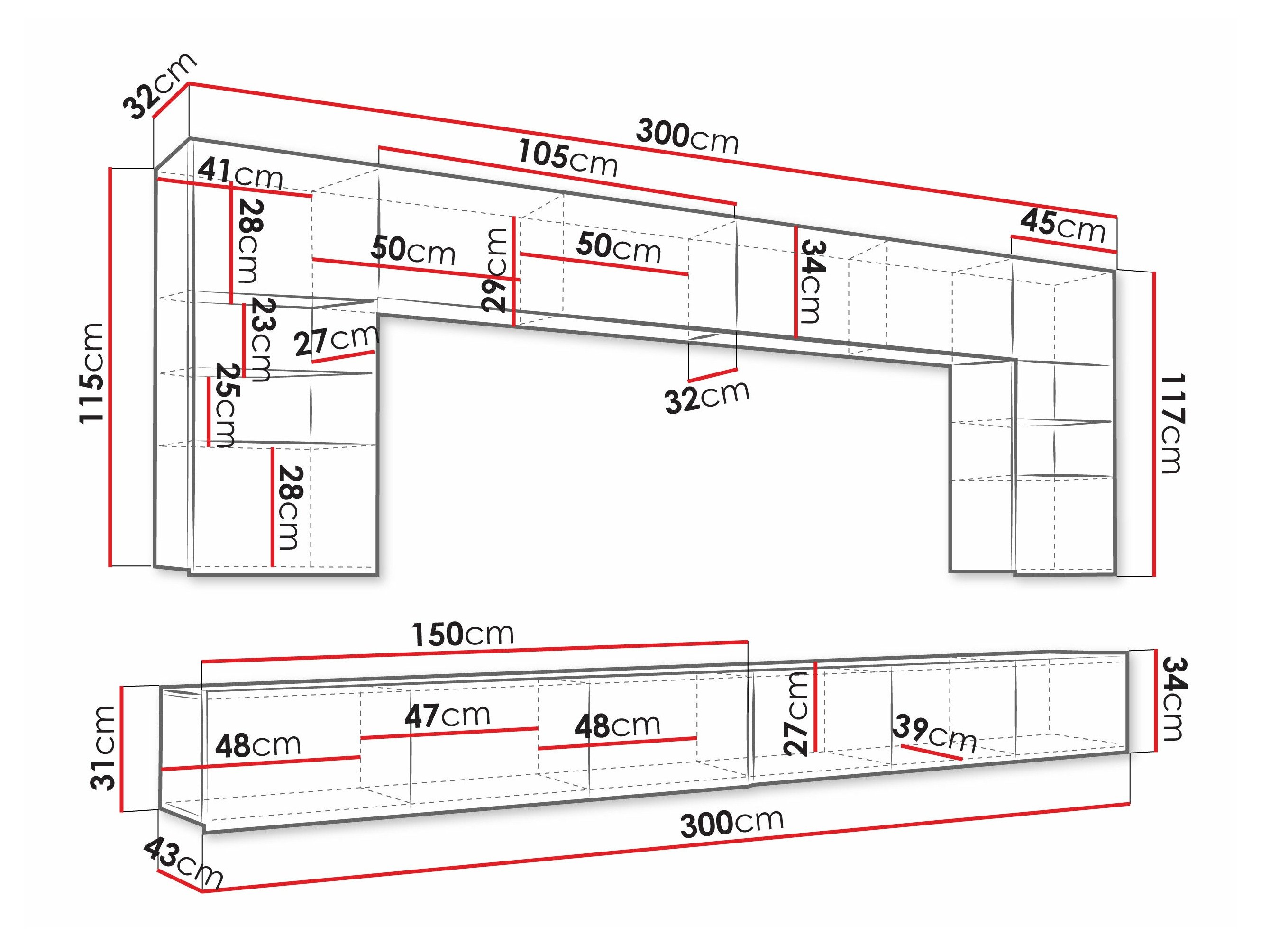 Ensemble de salon Remus I (Noir + Noir brillant)