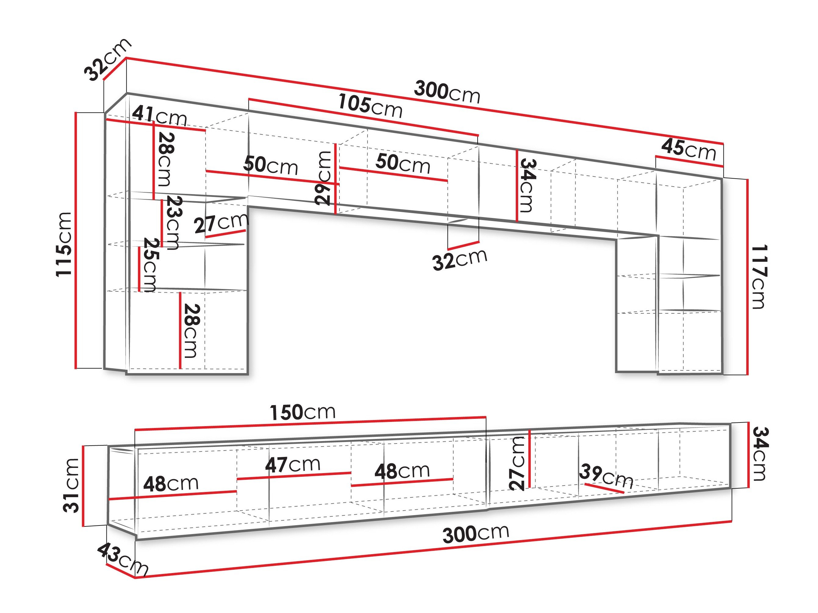 Ensemble de salon Remus I (Noyer)
