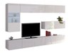 Ensemble de salon Remus IV (Blanc + Blanc brillant)