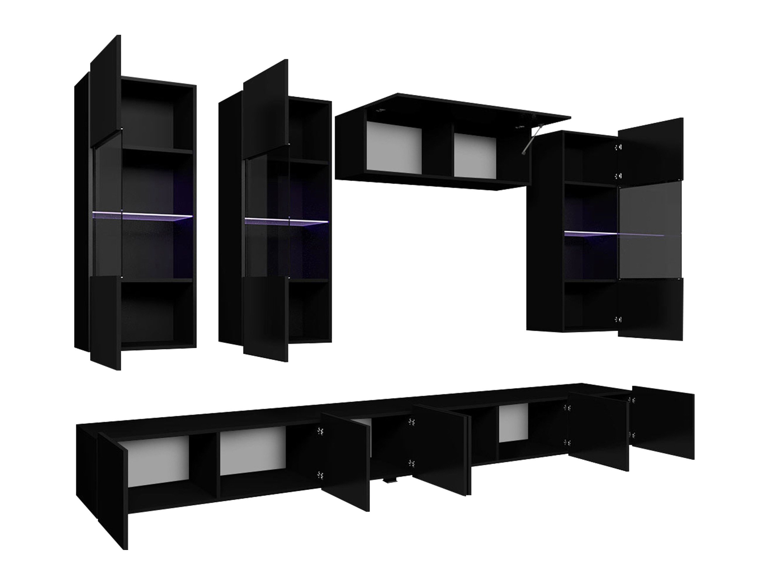 Ensemble de salon Remus V (Blanc + Blanc brillant)