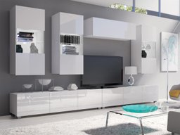 Ensemble de salon Remus V (Blanc + Blanc brillant)