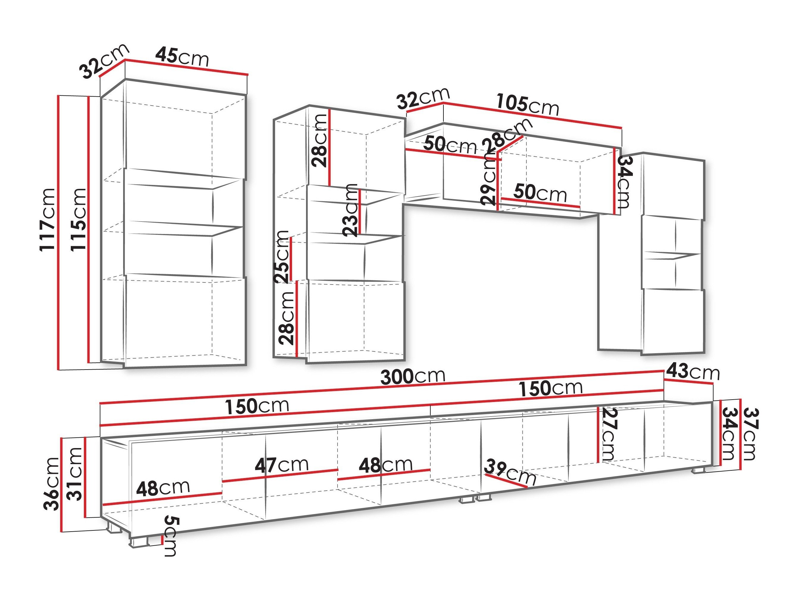 Ensemble de salon Remus V (Noyer)