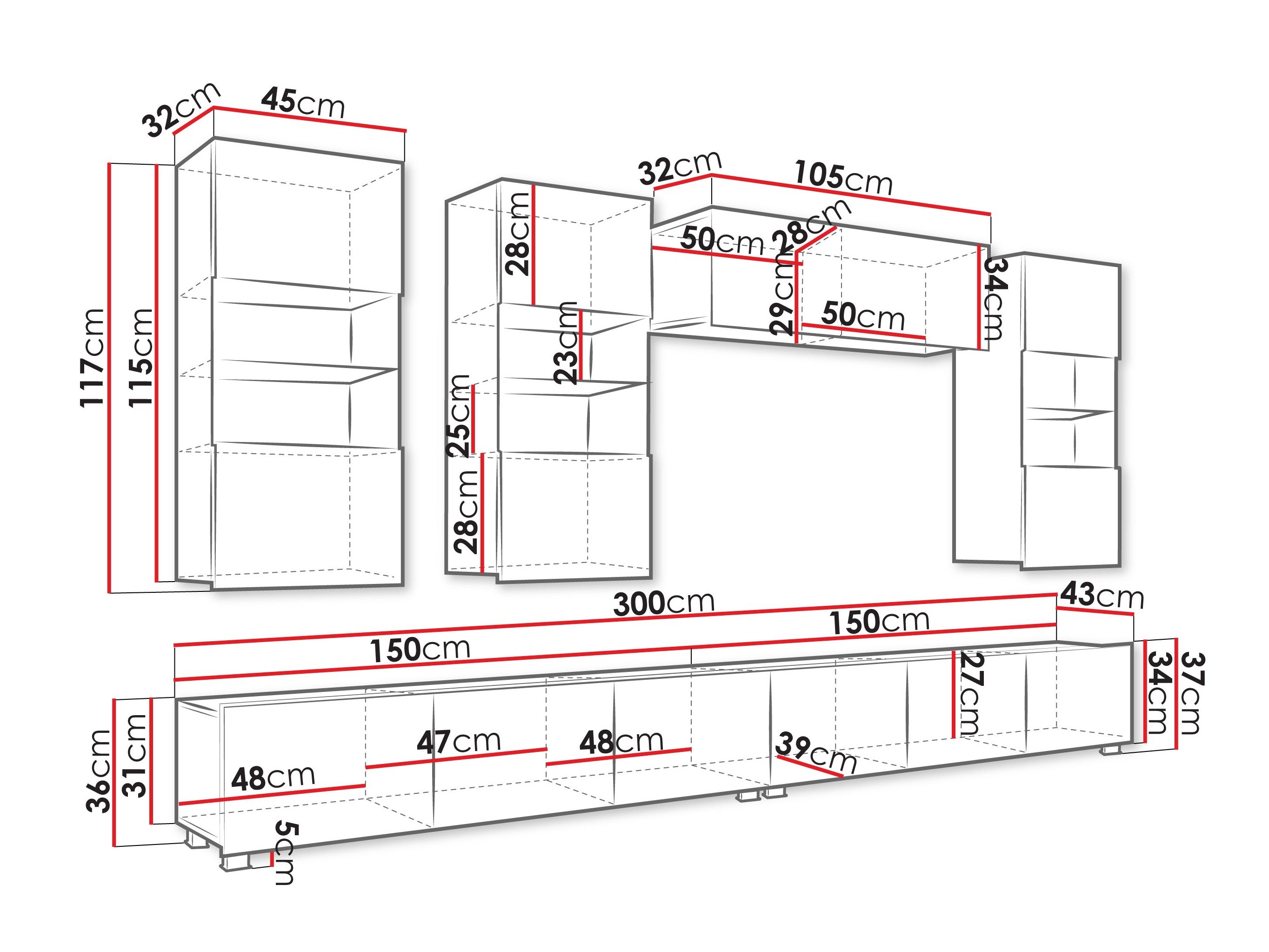 Ensemble de salon Remus V (Noyer)