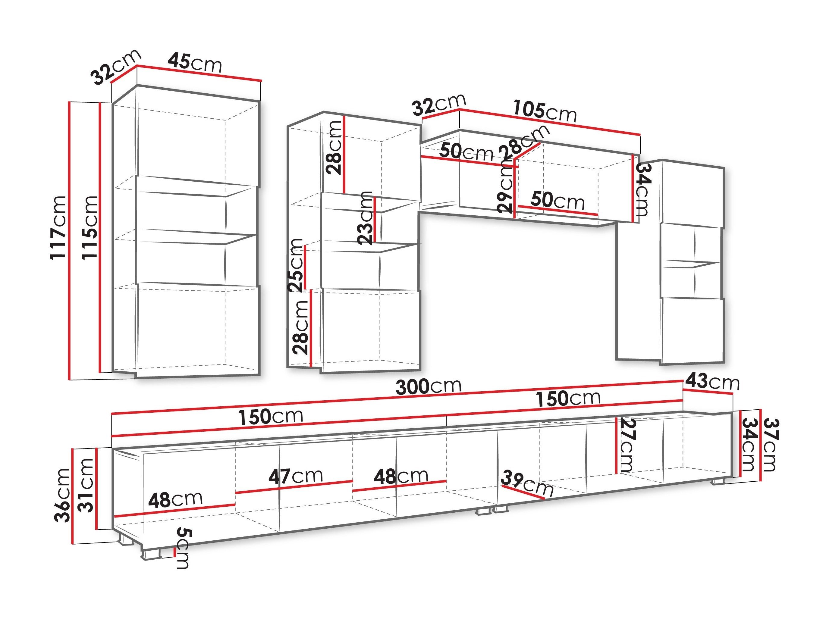 Ensemble de salon Remus V (Noyer)