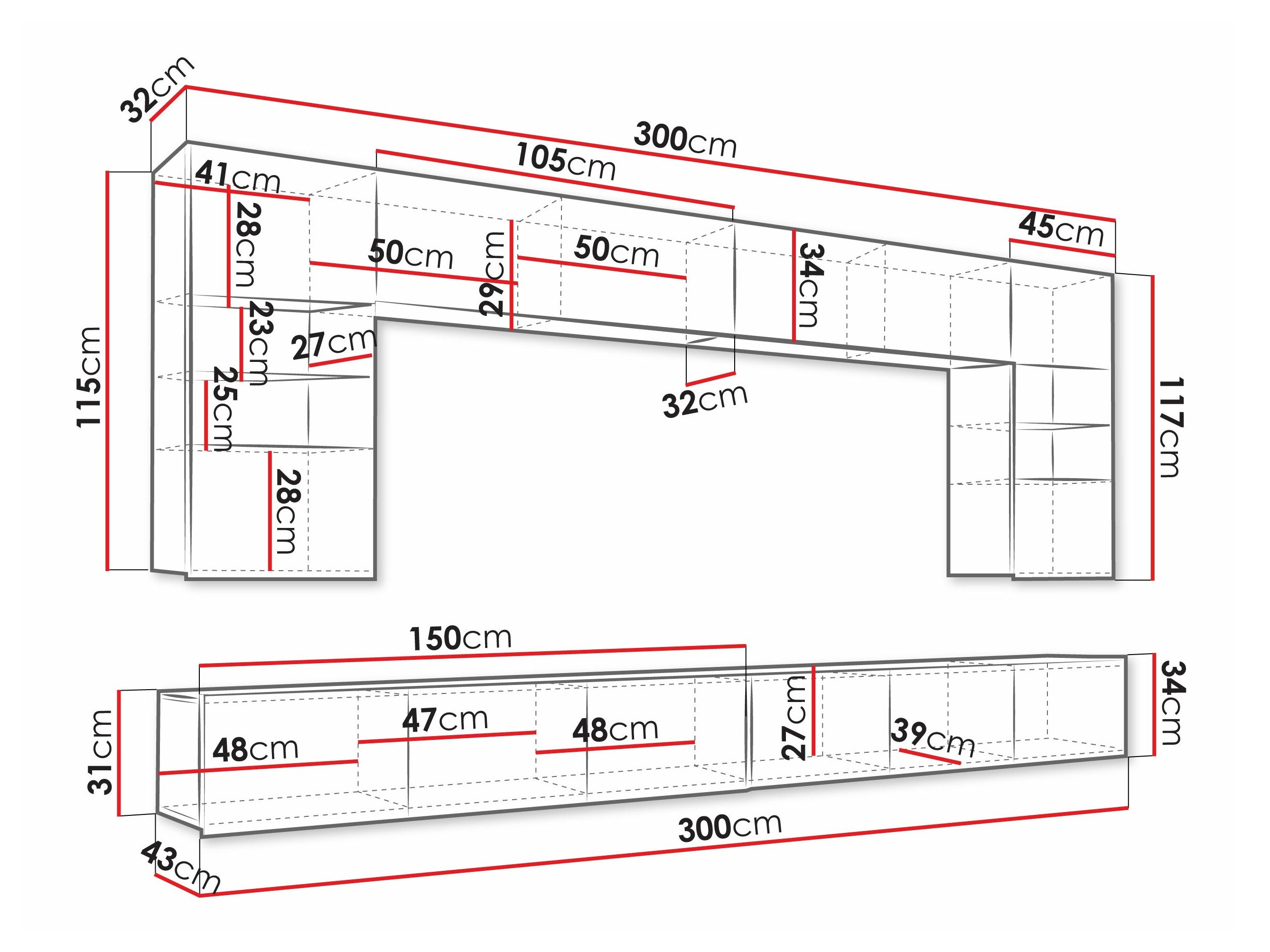 Ensemble de salon Tivdalu 105 (Blanc + Blanc brillant)