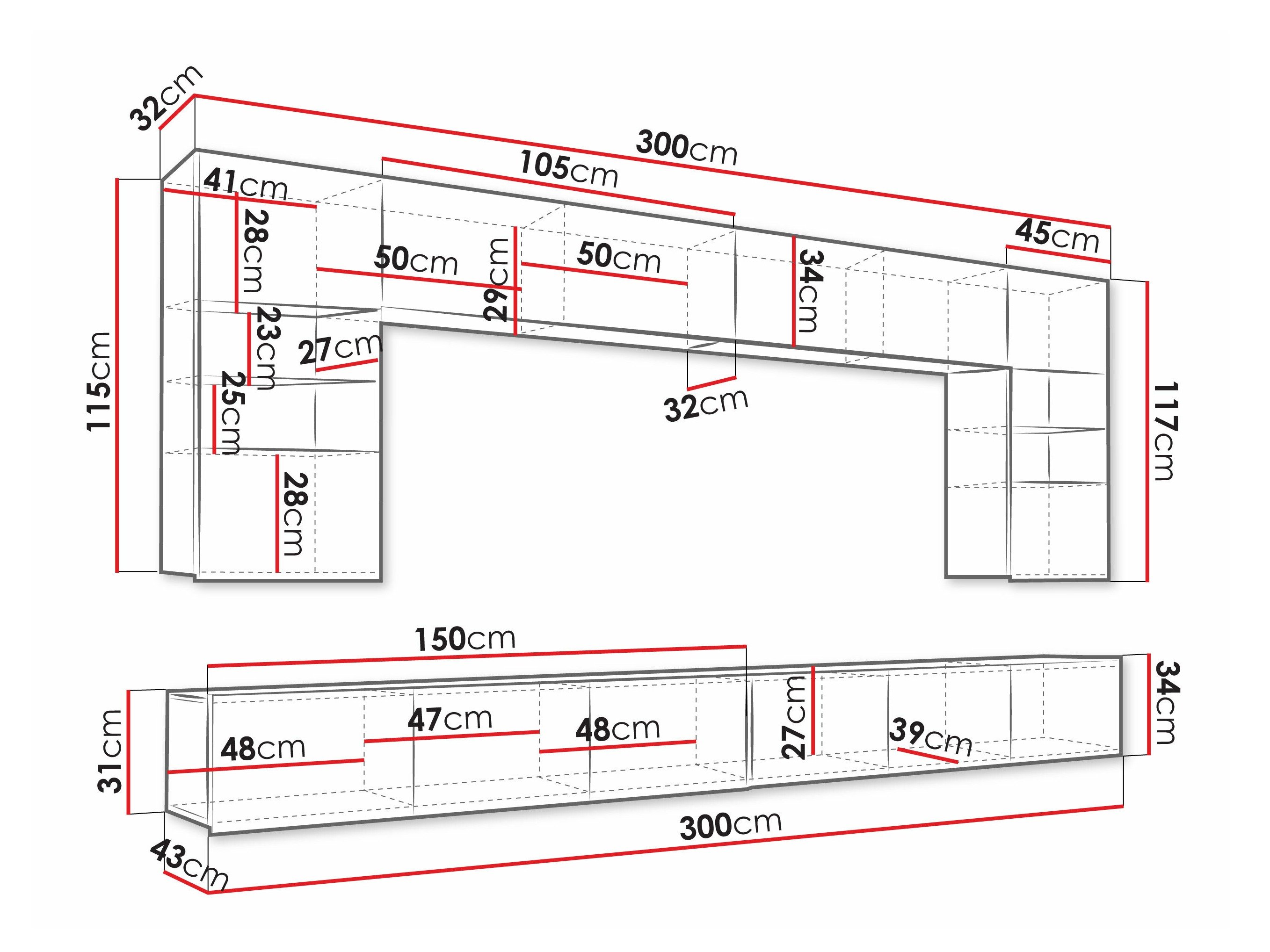 Ensemble de salon Tivdalu 105 (Blanc + Blanc brillant)