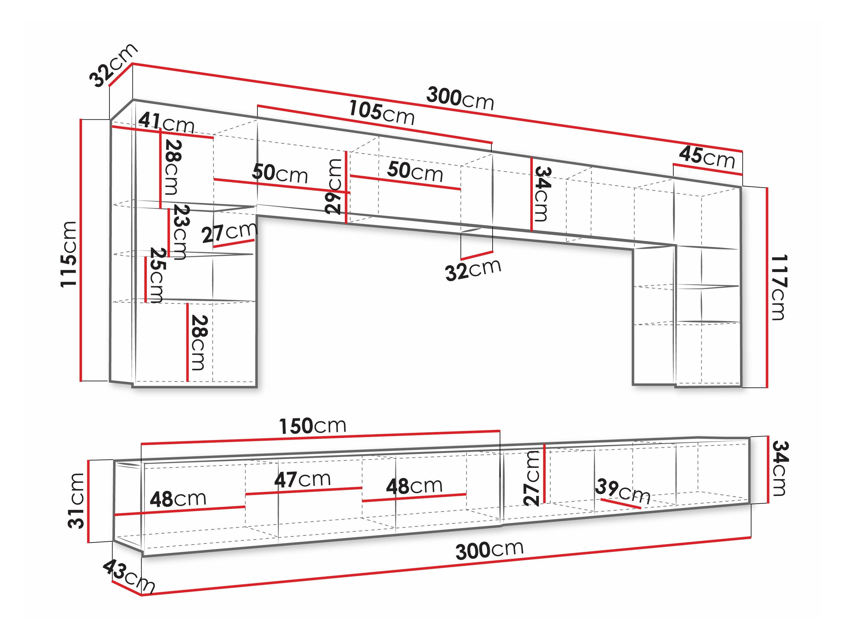 Ensemble de salon Tivdalu 105 (Noir + Noir brillant)