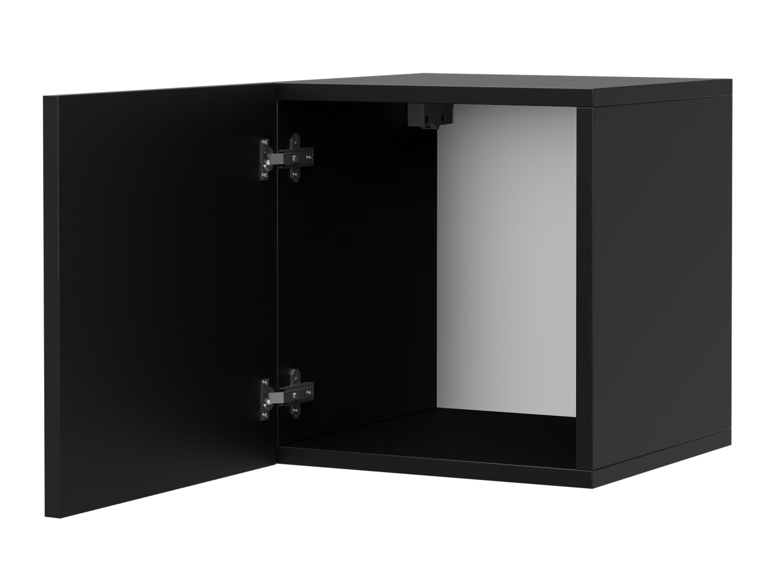 Armoire murale Remus II (Blanc + Blanc brillant)