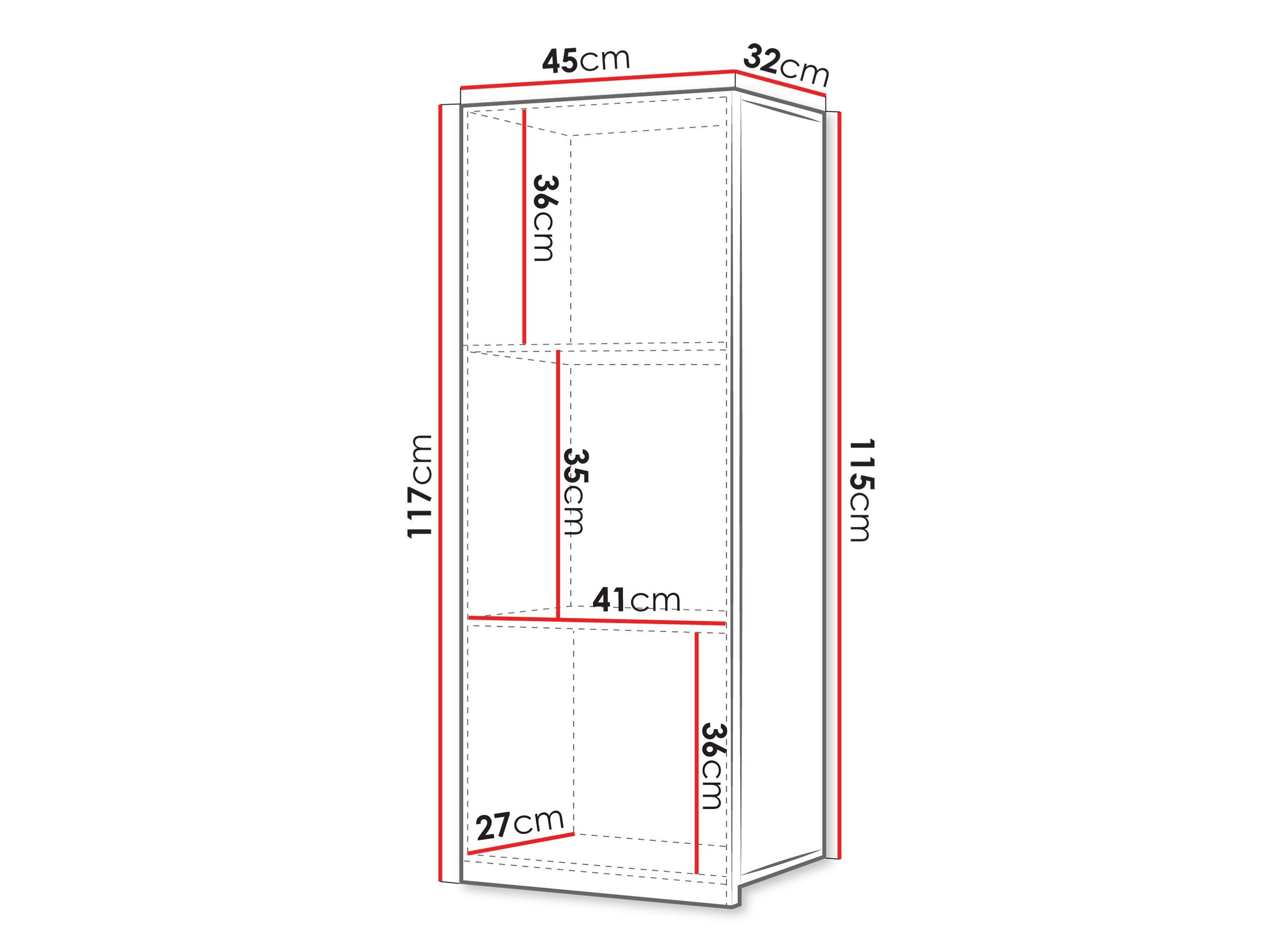 Armoire murale Tivdalu 126 (Noyer)