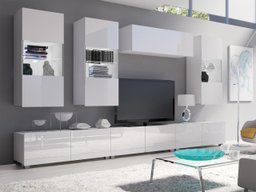 Ensemble de salon Remus XI (Blanc + Blanc brillant)