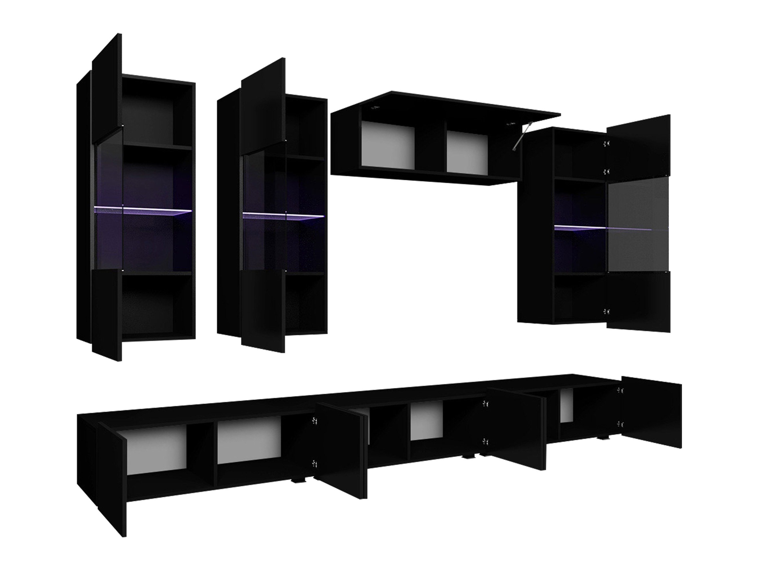 Ensemble de salon Remus XI (Blanc + Blanc brillant)