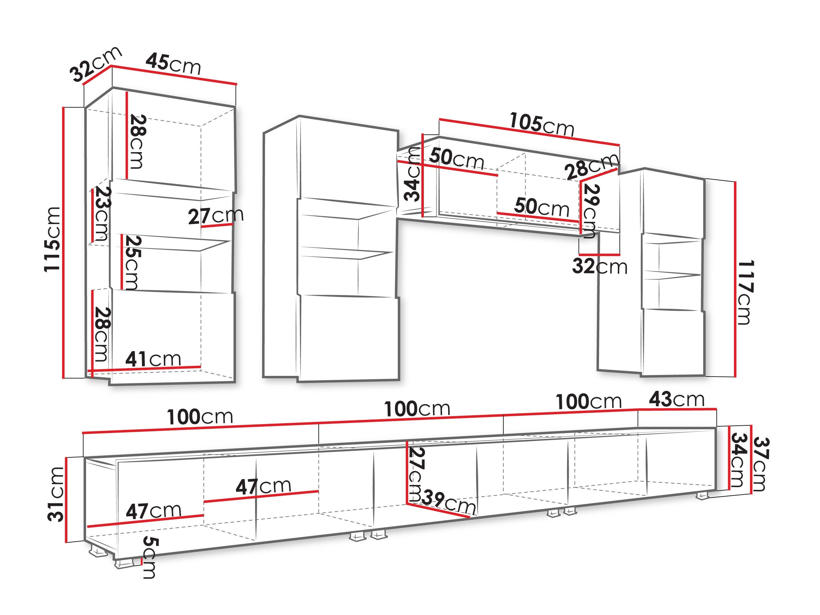 Ensemble de salon Remus XI (Noyer)