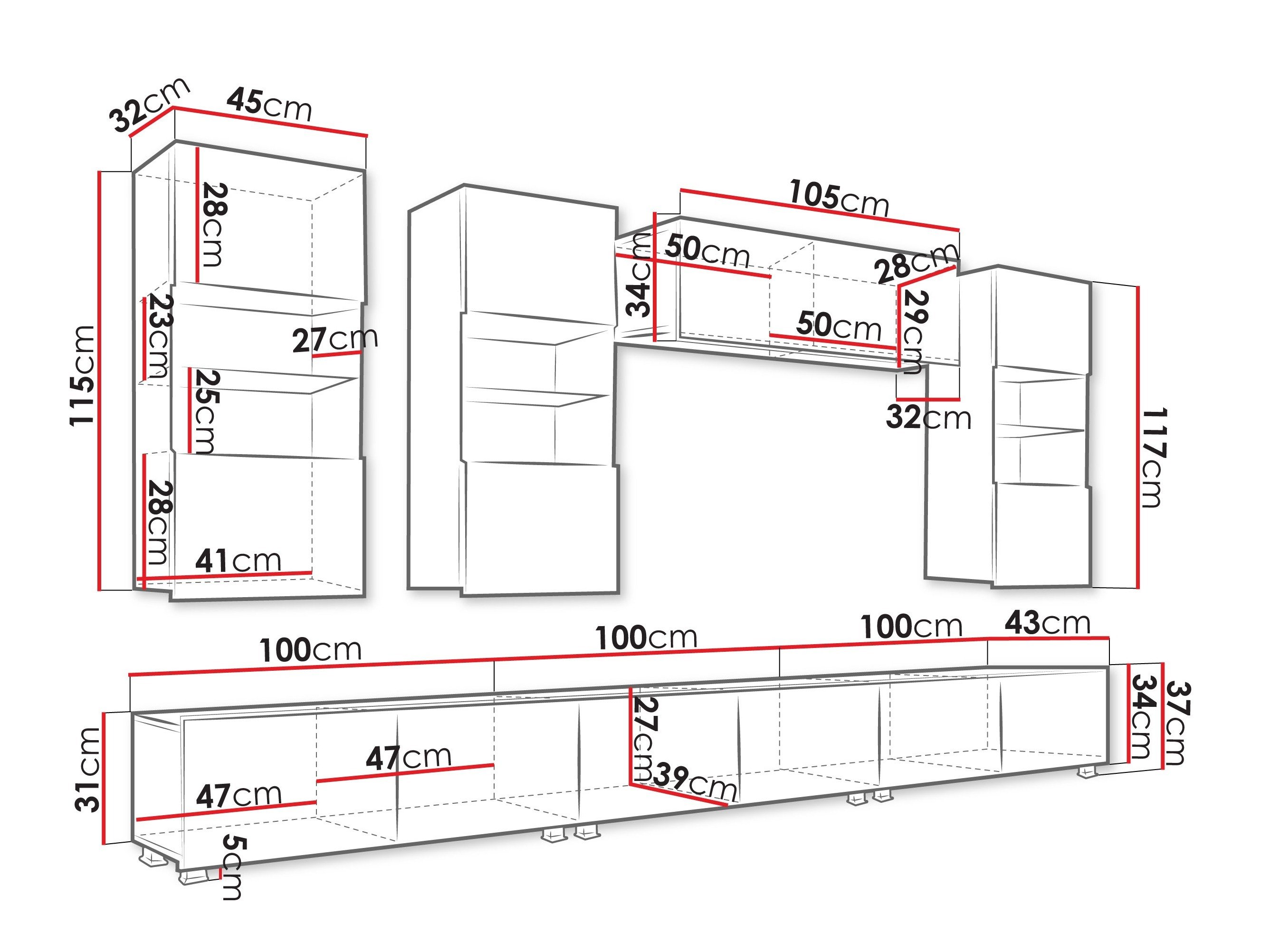 Ensemble de salon Remus XI (Noyer)