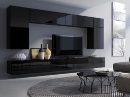 Ensemble de salon Remus XIII (Noir + Noir brillant)