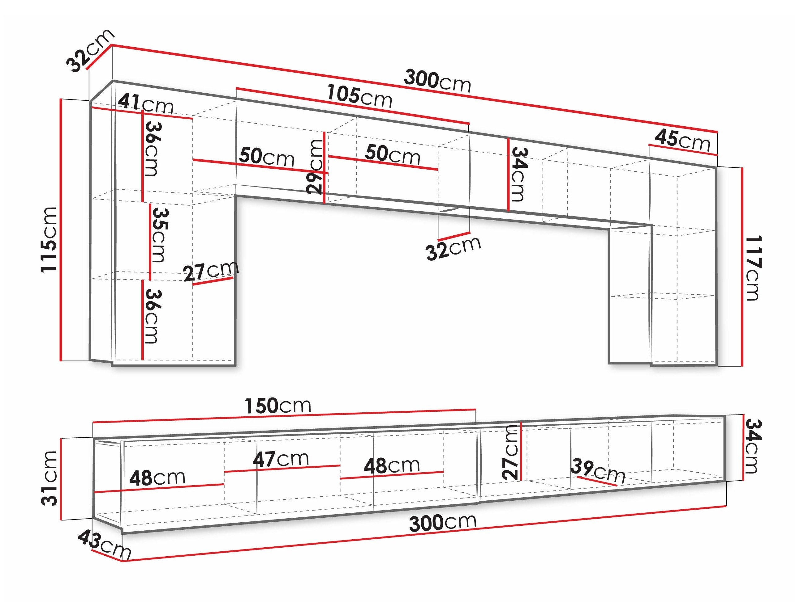 Ensemble de salon Remus XIII (Noir + Noir brillant)