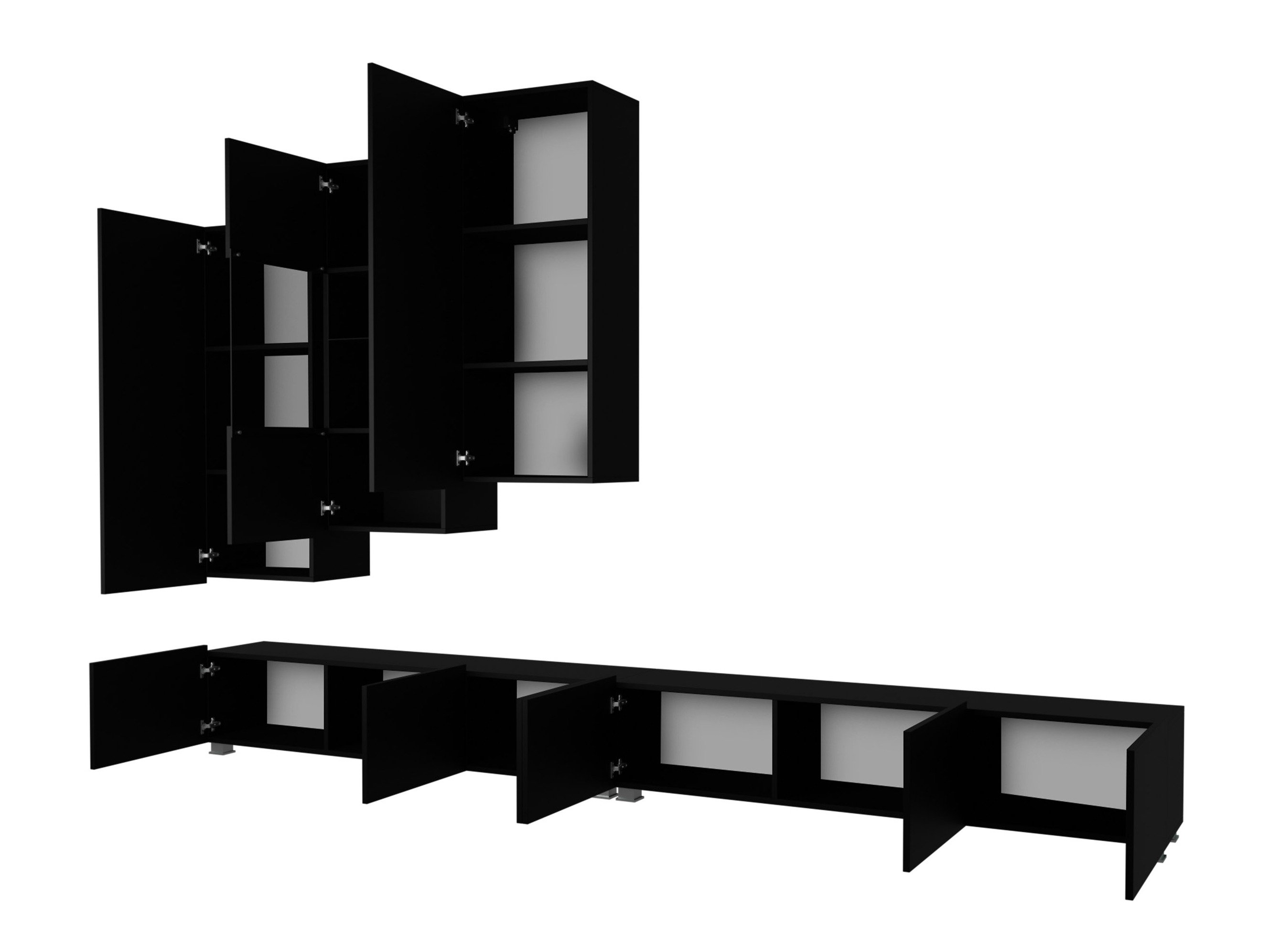 Ensemble de salon Remus XVII (Blanc + Blanc brillant)