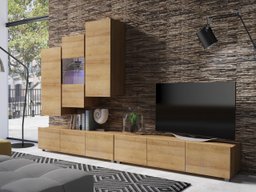 Ensemble de salon Remus XVII (Chêne doré)