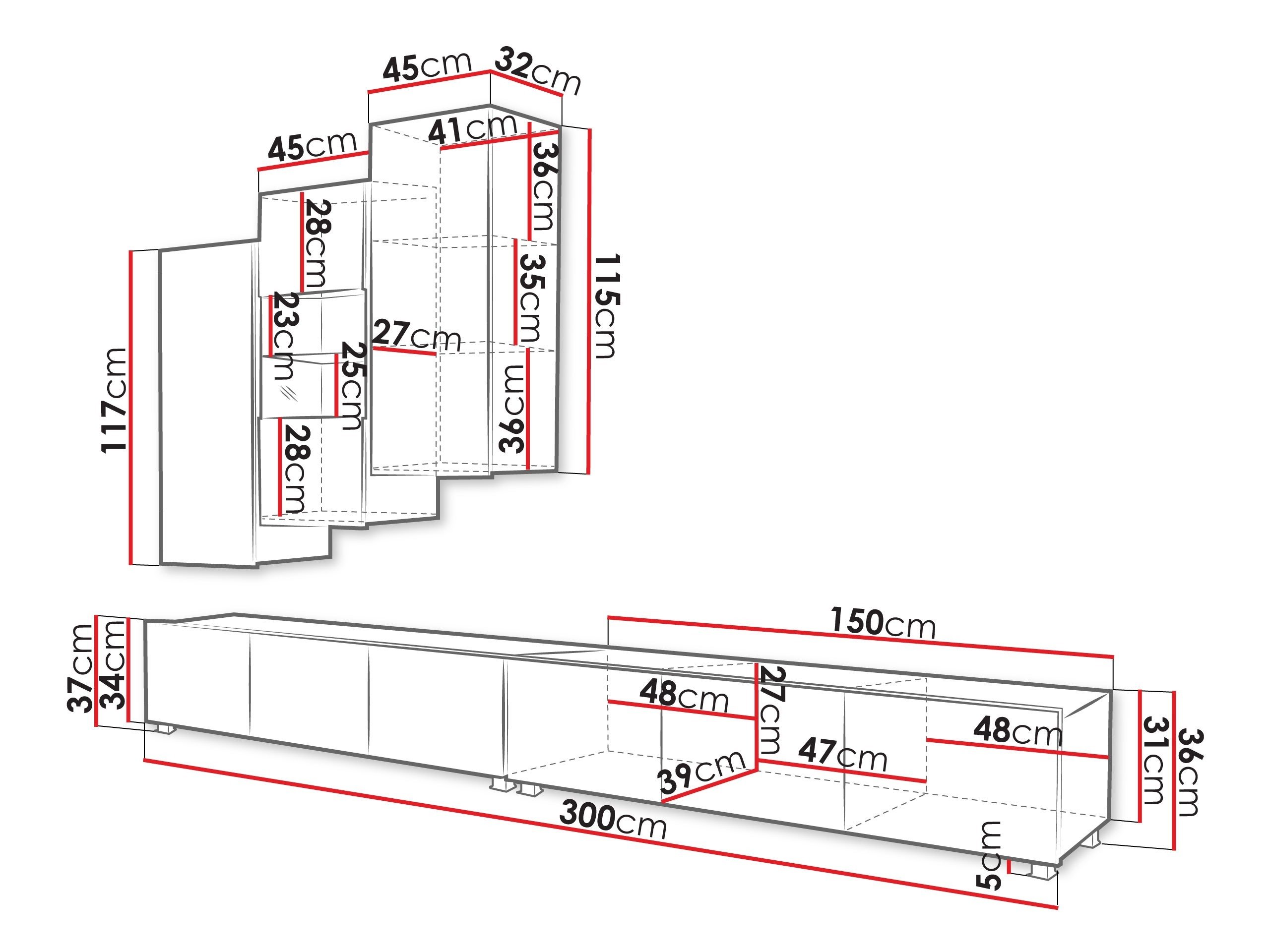 Ensemble de salon Remus XVII (Noyer)