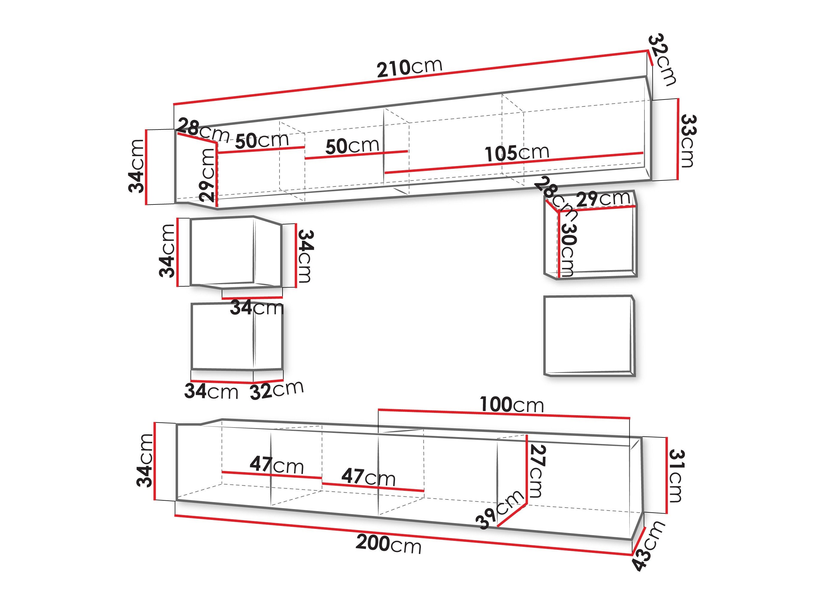 Ensemble de salon Remus XVI (Noyer)