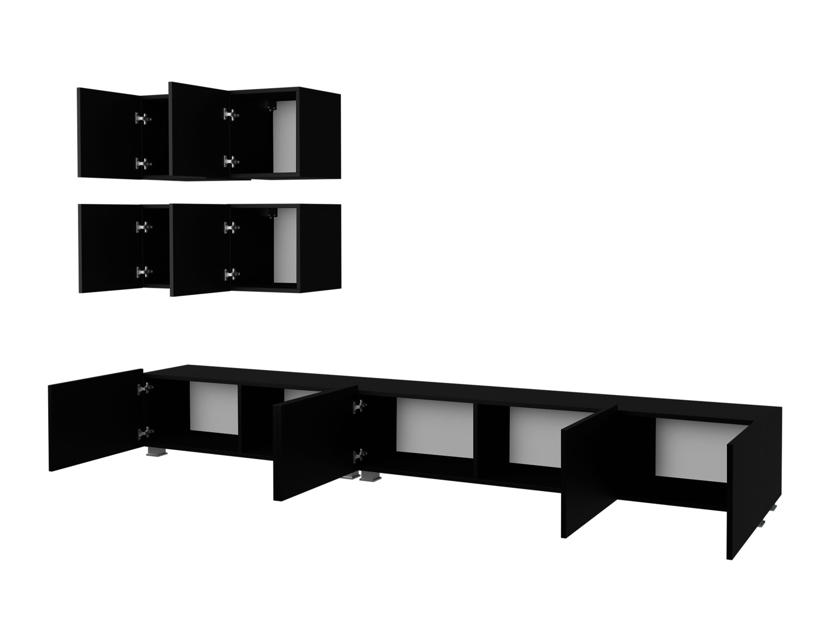 Ensemble de salon Remus XVIII (Blanc + Blanc brillant)