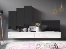 Ensemble de salon Remus XX (Blanc + Noir)