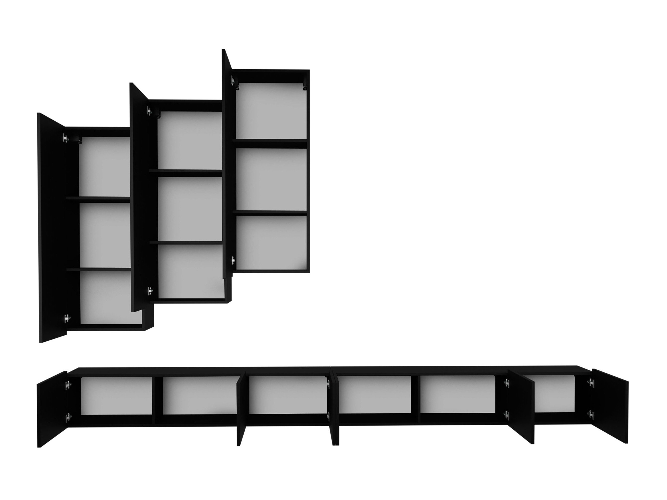 Ensemble de salon Remus XX (Blanc + Noir)