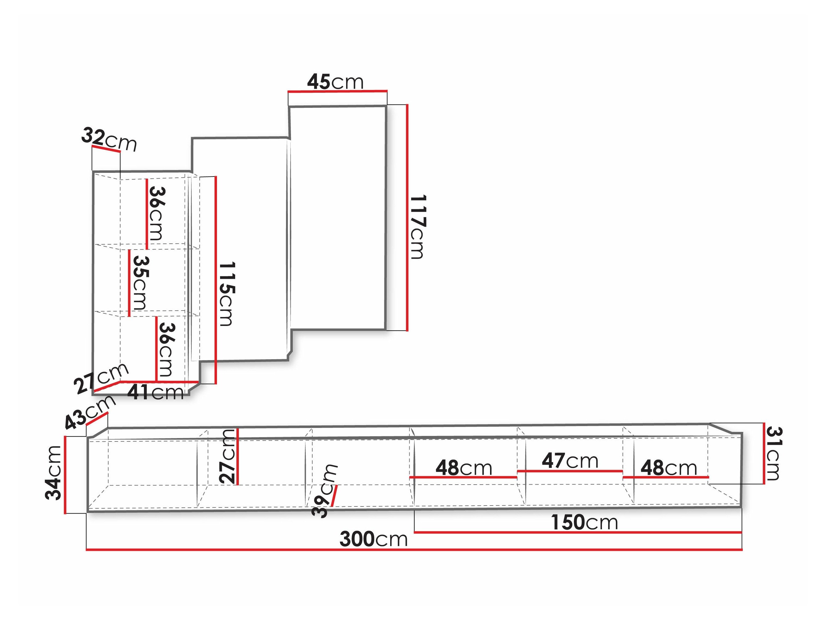 Ensemble de salon Remus XX (Blanc + Noir)