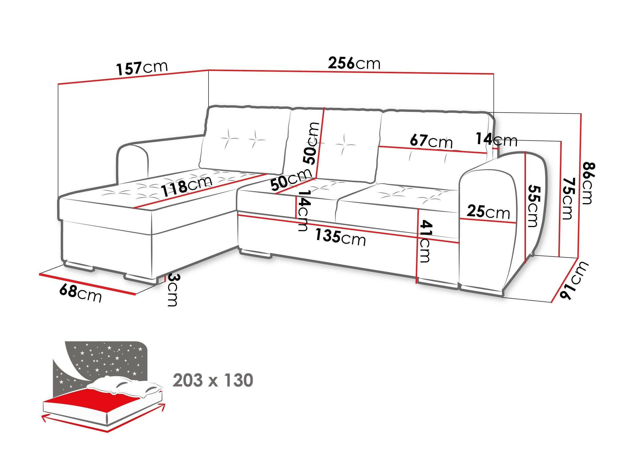Canapé d'angle Muncie 109 (Manila 07)