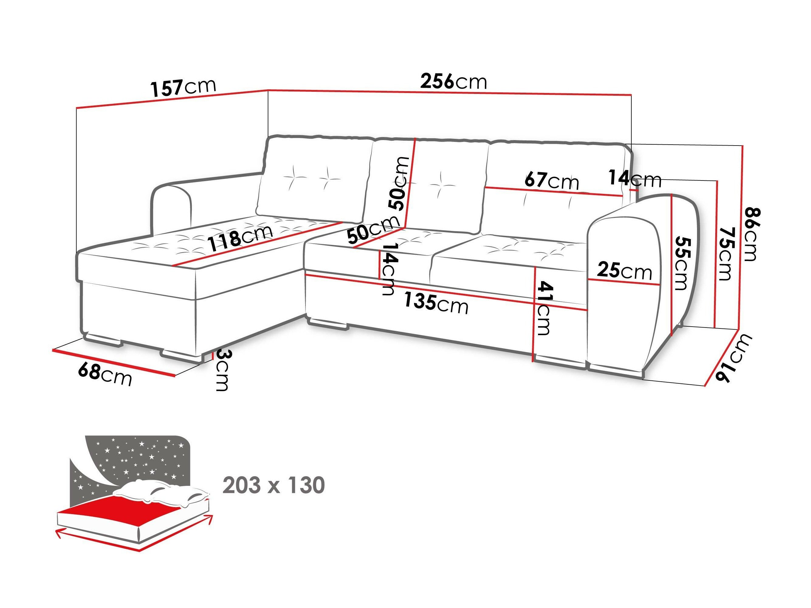 Canapé d'angle Muncie 109 (Manila 18)