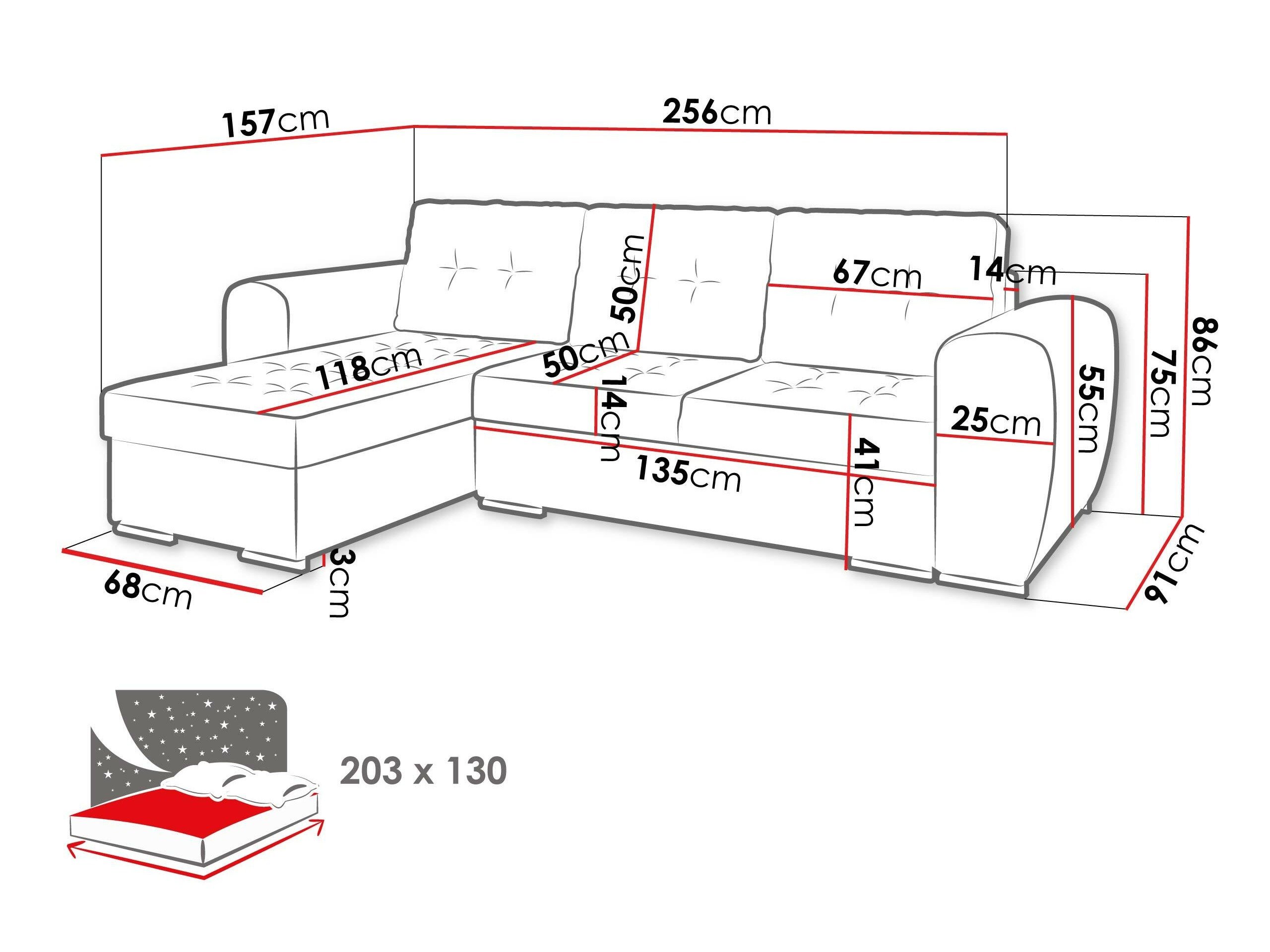 Canapé d'angle Muncie 109 (Manila 35)