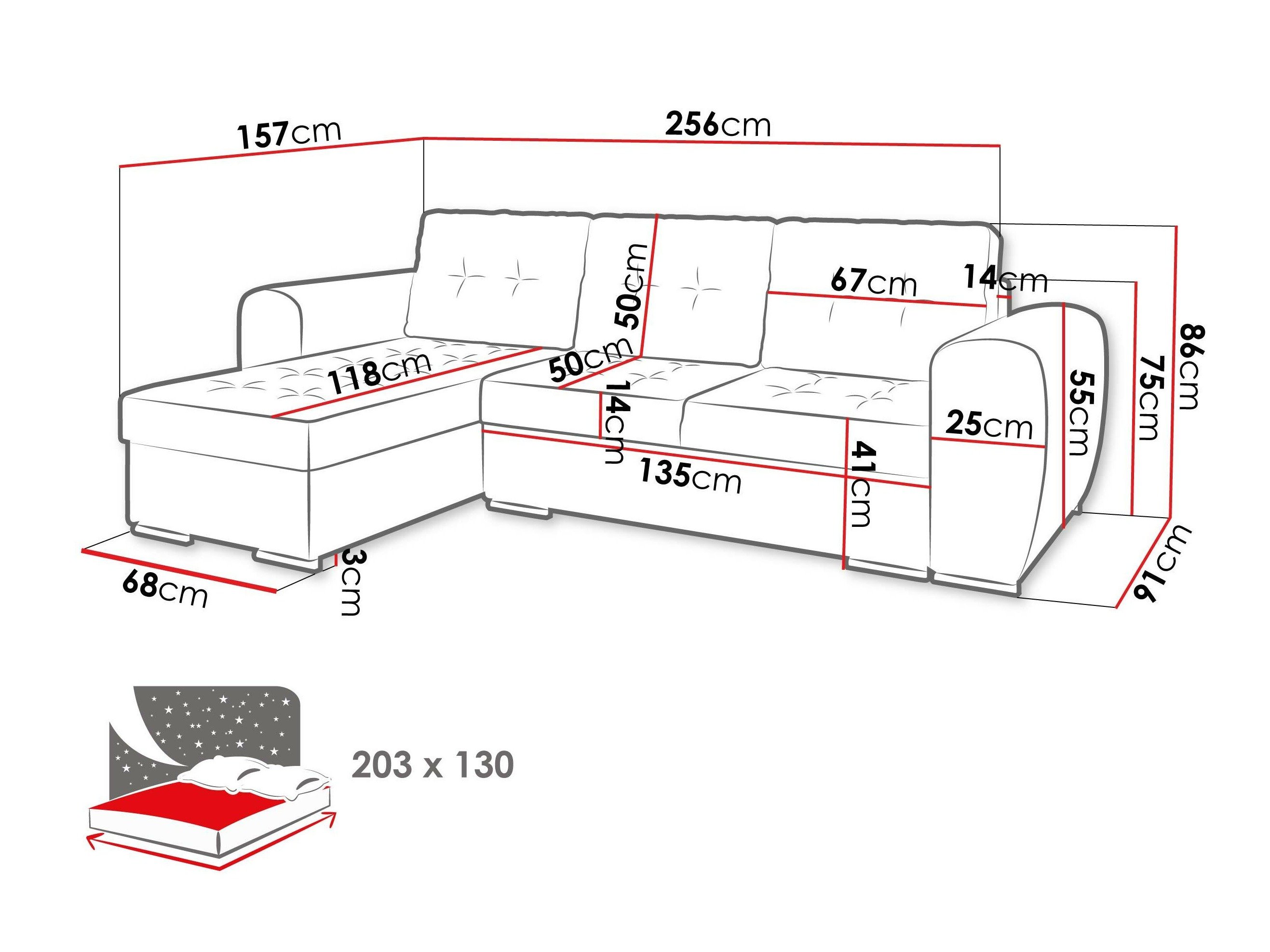 Canapé d'angle Muncie 109 (Monolith 48)