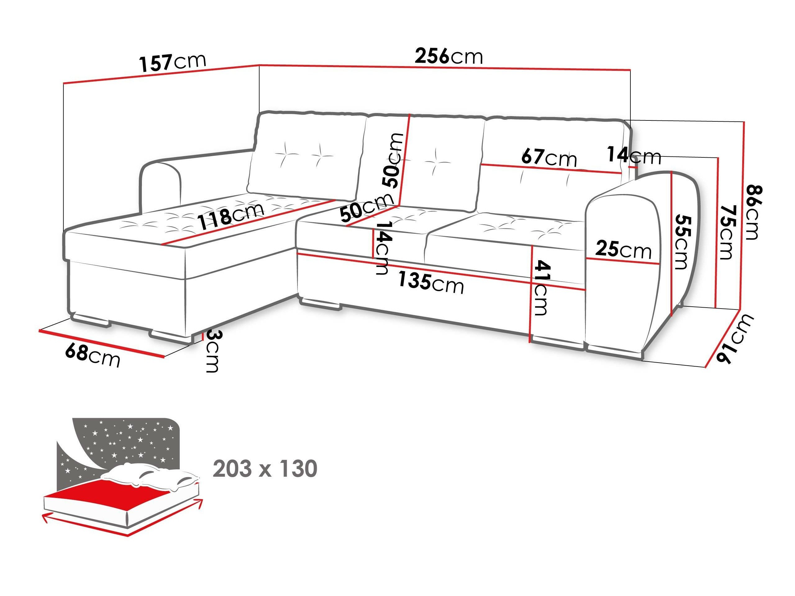 Canapé d'angle Muncie 109 (Monolith 77)