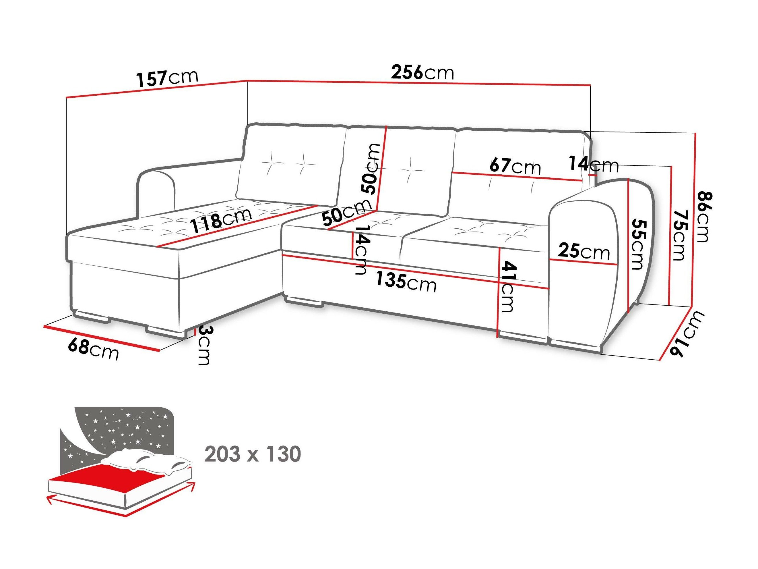 Canapé d'angle Muncie 109 (Monolith 85)