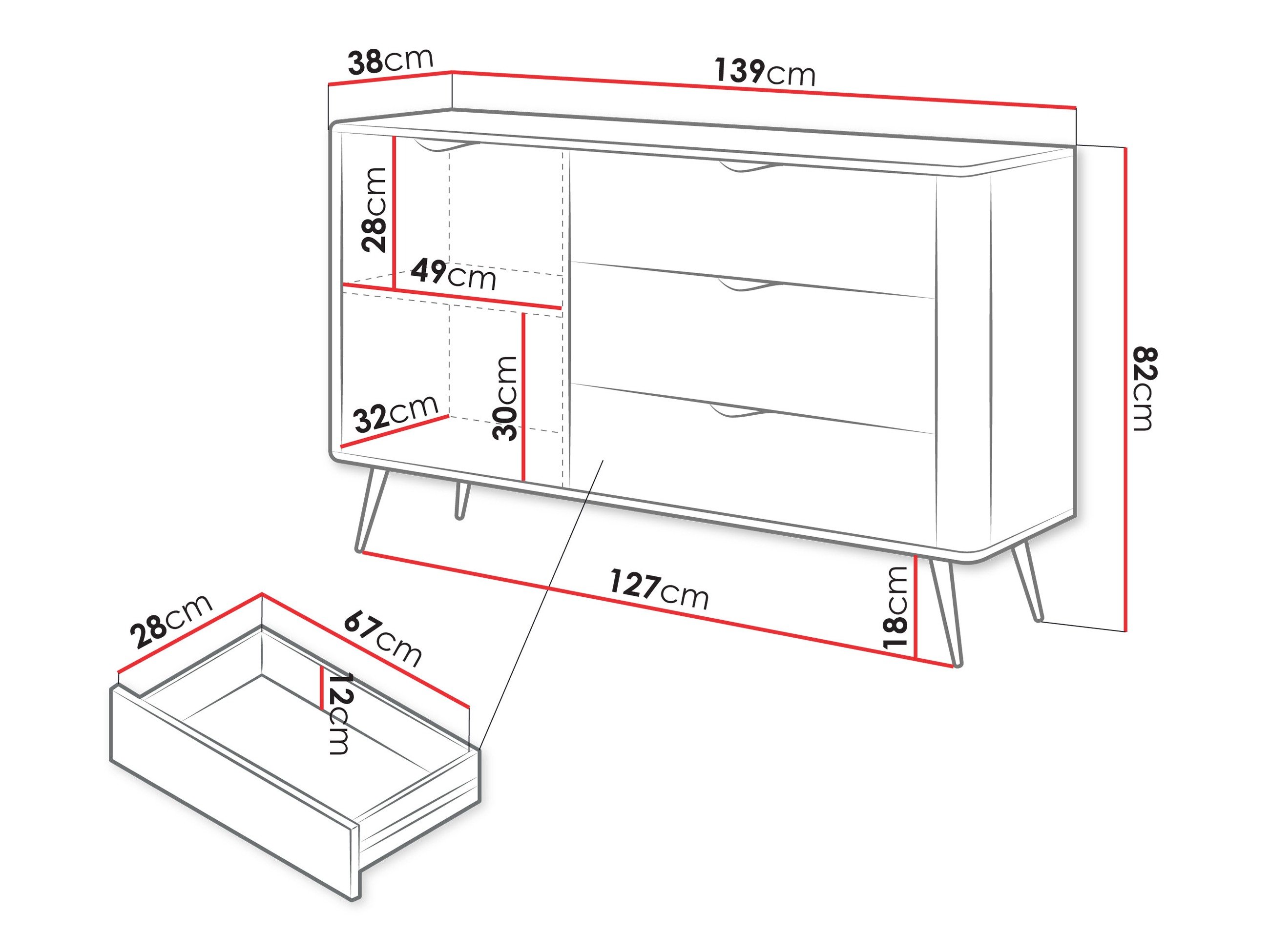 Commode Lectum (Blanc)