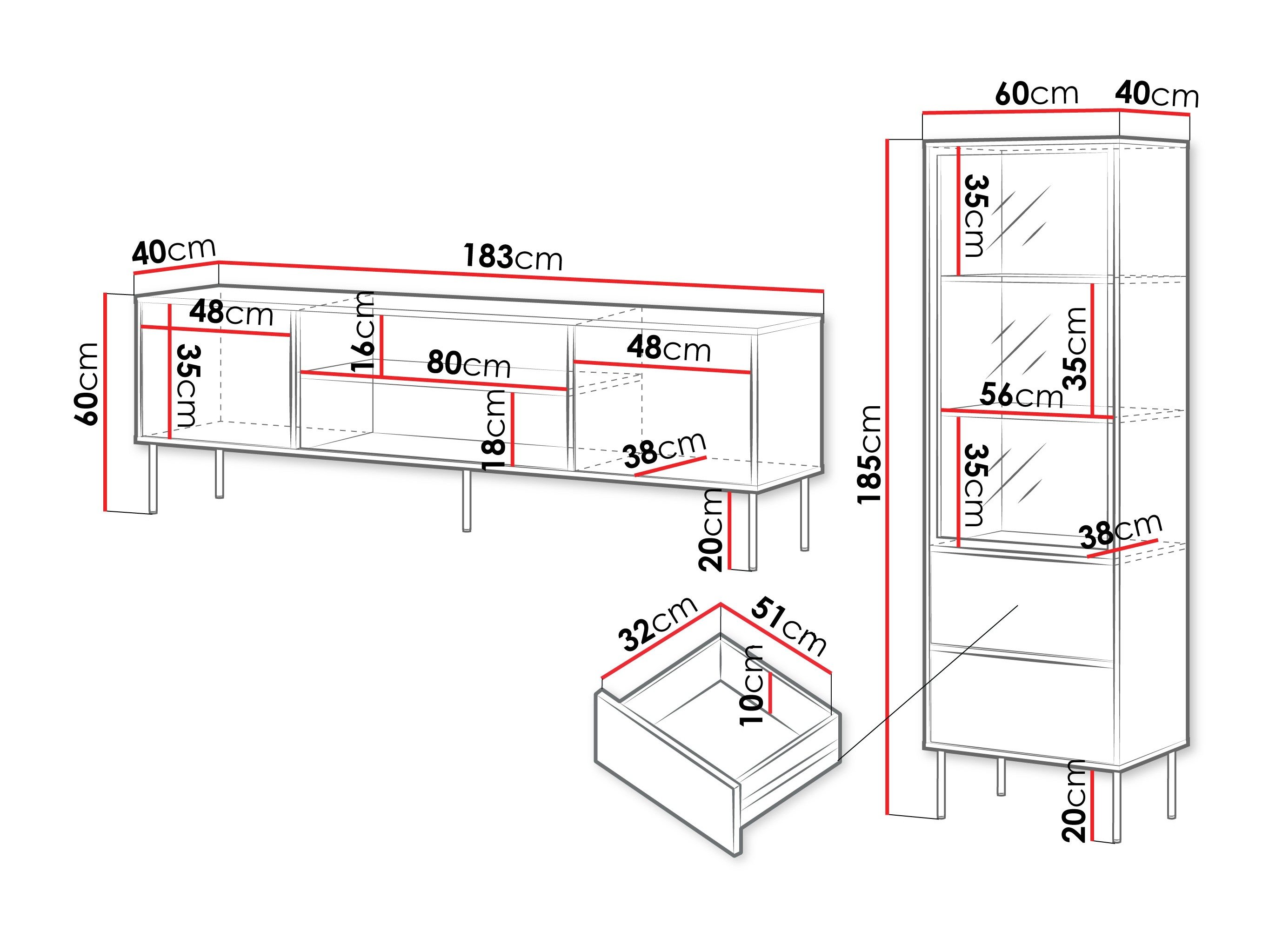 Ensemble de salon Merevai 107 (Chêne)