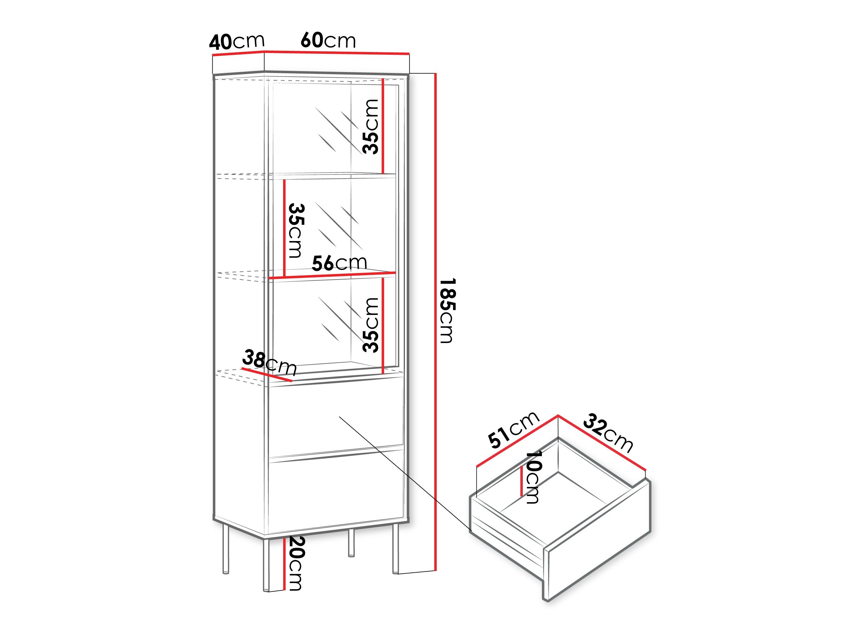 Étagère Merevai 105 (Chêne)