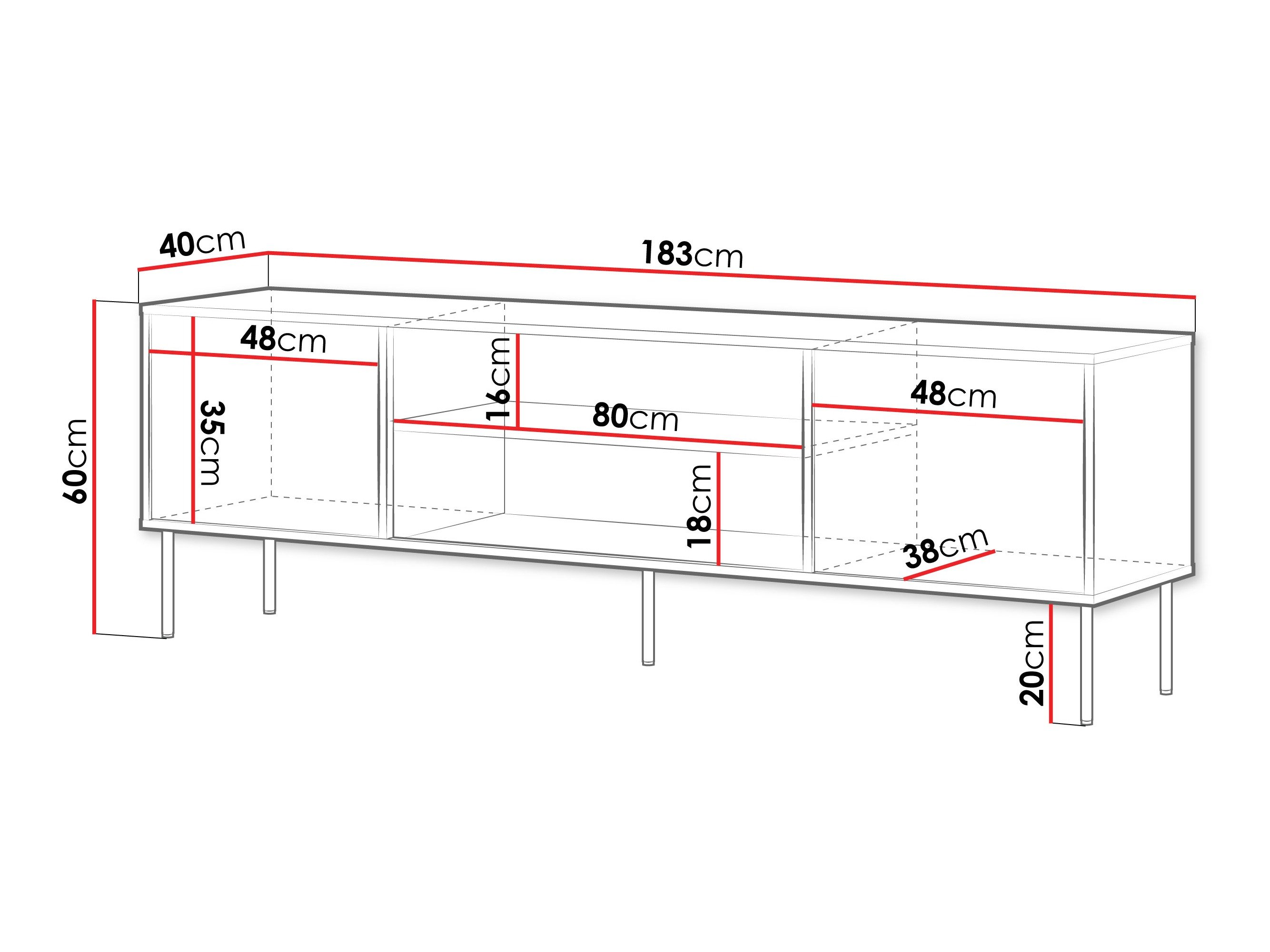 Meuble TV Merevai 104 (Chêne)