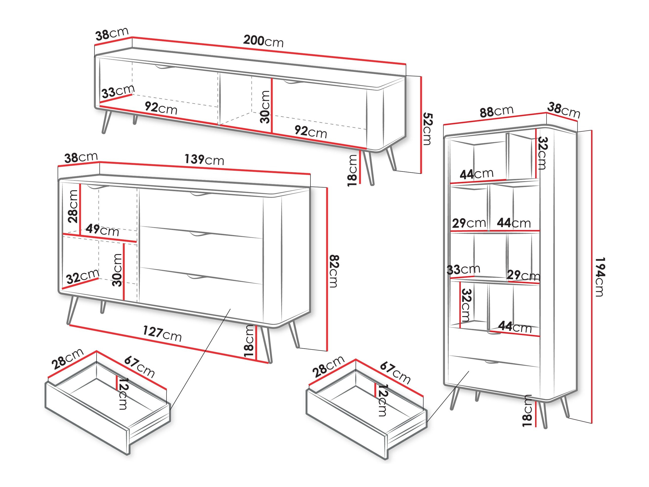 Ensemble de salon Lectum I (Blanc)