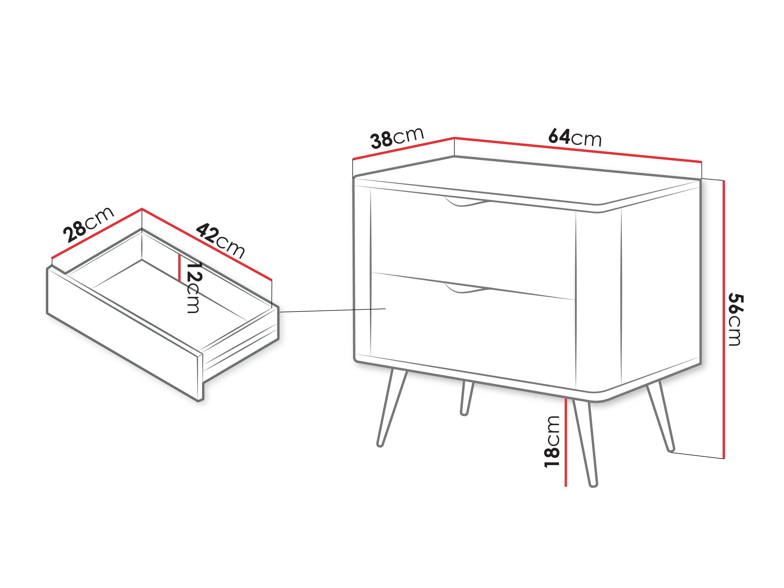 Table de chevet Lectum (Beige)